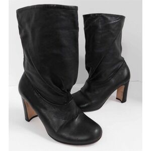 Prada Italy Black Lamb Leather Ankle Boots Italy 37.5